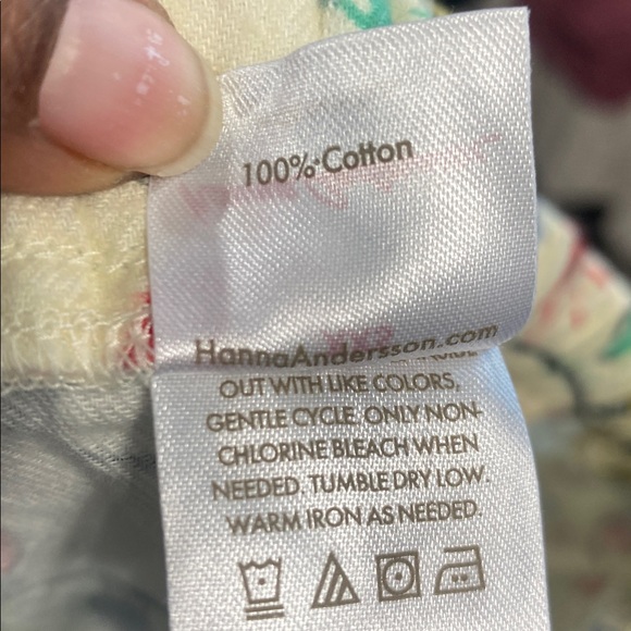 Hanna Andersson Festive Light flannel Pajama bottom sz XXS Pants - Picture 8 of 9